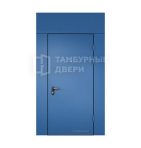 Дверь тамбурная глухая с фрамугой и перегородкой порошок — МДФ ТД-83