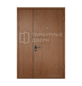 Дверь в тамбур глухая утепленная ламинат — скелет ТД-214